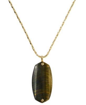 Glass Danielle Riveted Hammered Long Pendant Necklace