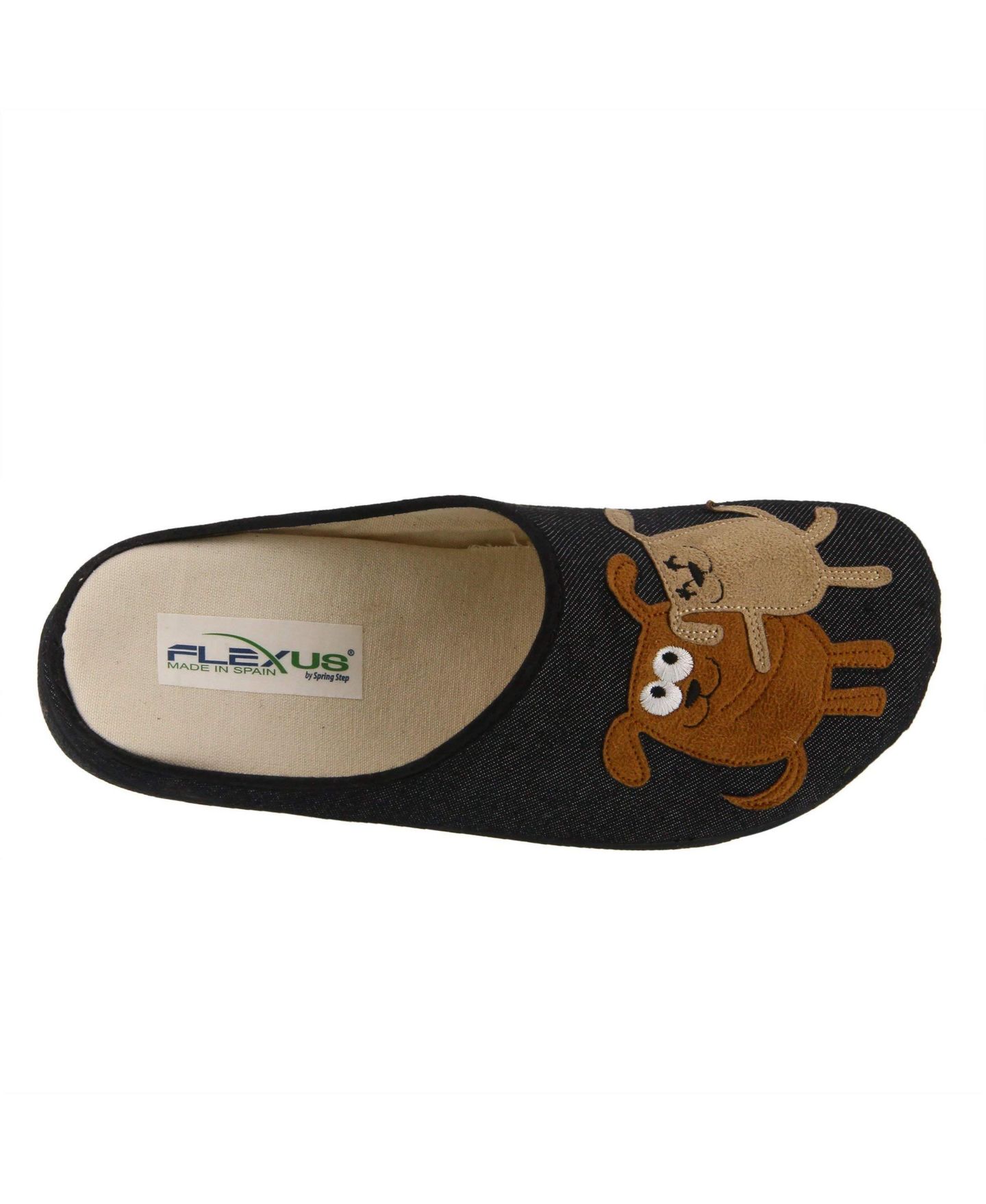 Женские тапочки Flexus Petlove Slip-On Slipper Floral with Embroidery, цвет: Чёрный разноцветный — фото 2