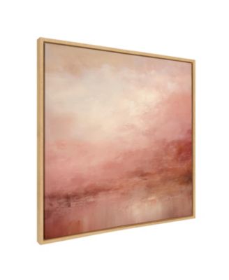 Sylvie Tonal Abstract Framed Canvas by The Creative Bunch Studio