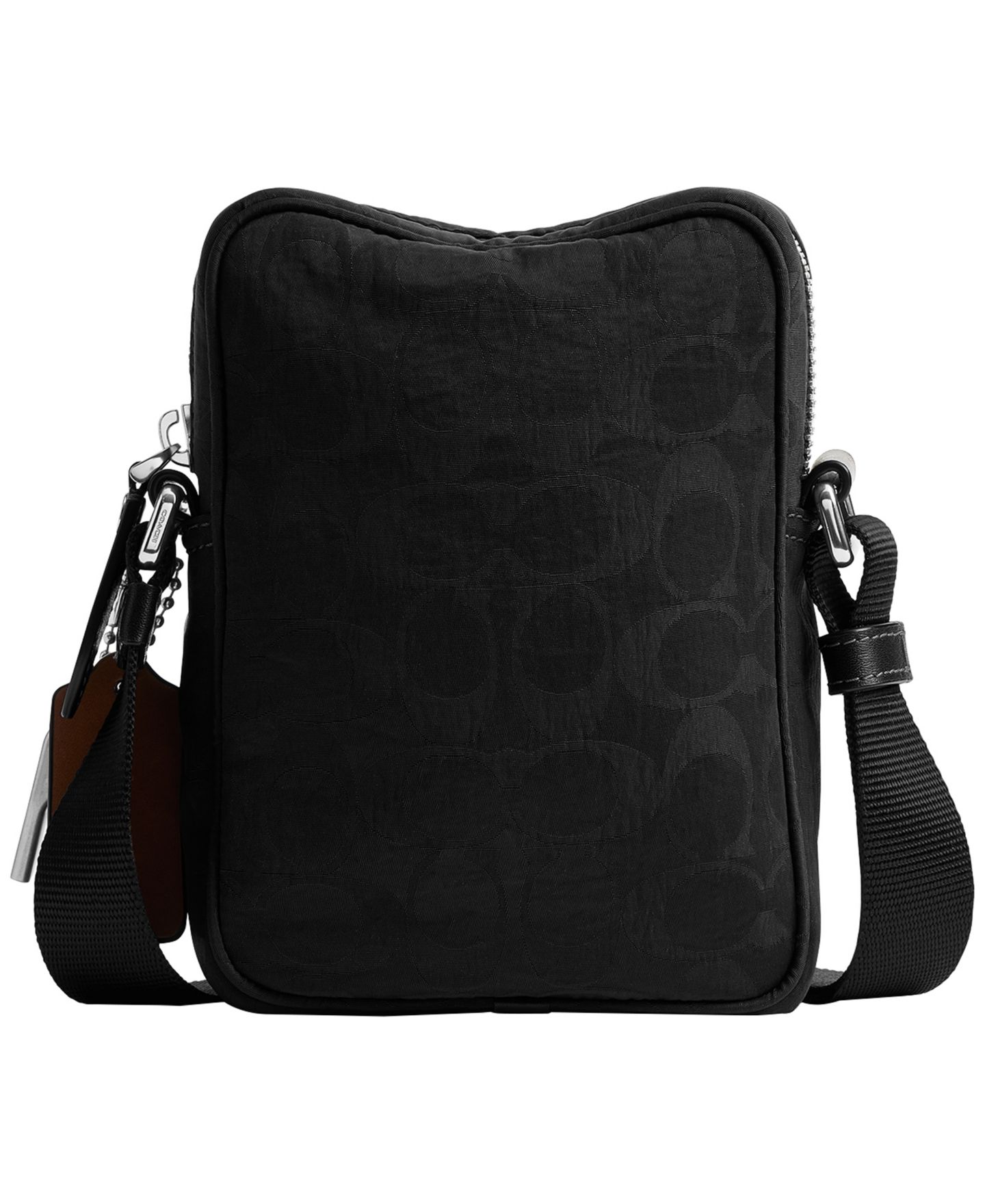 Мужская сумка COACH Locke Signature Nylon Jacquard Adjustable Strap Crossbody, цвет: Чёрный — фото 2