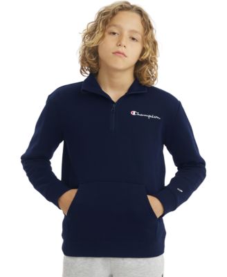 Boys' 8-20 Quarter-Zip Logo Sweatshirt