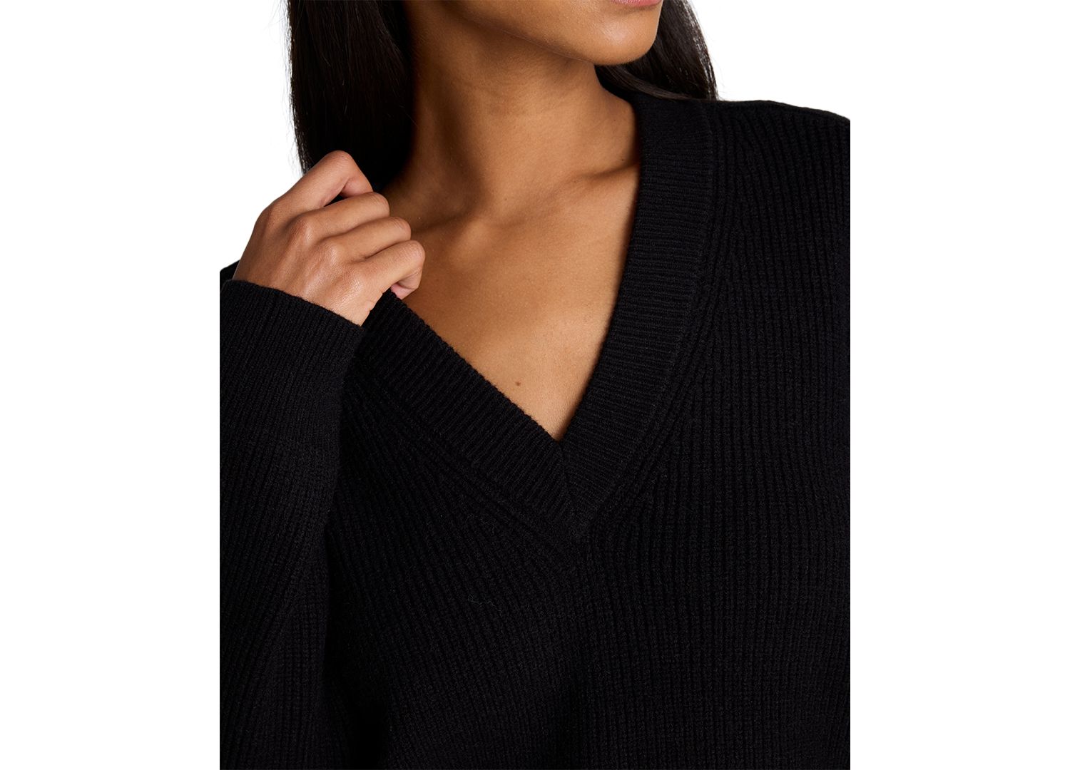 Women's Oversized V-Neck Boyfriend Sweater