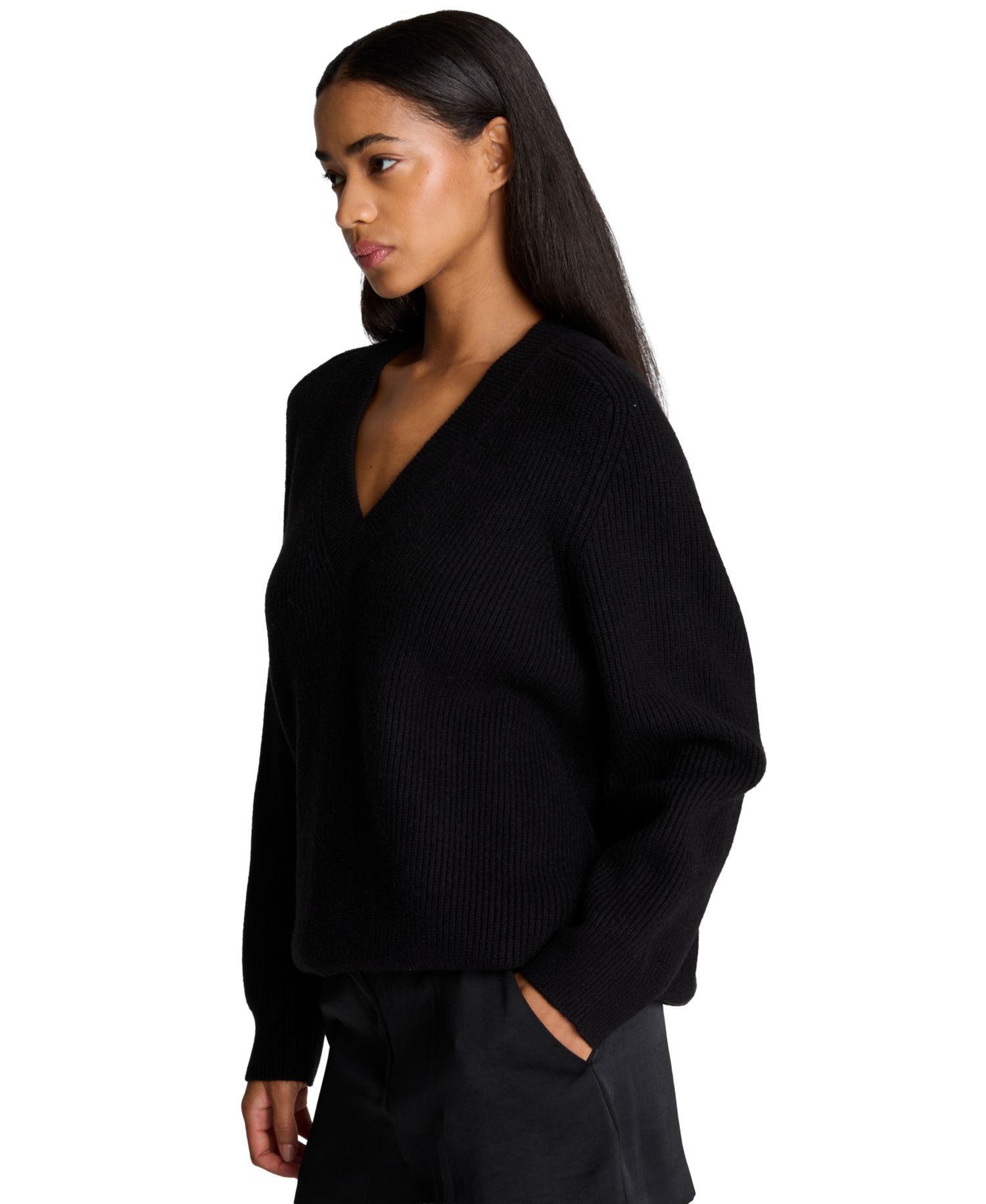 Women's Oversized V-Neck Boyfriend Sweater