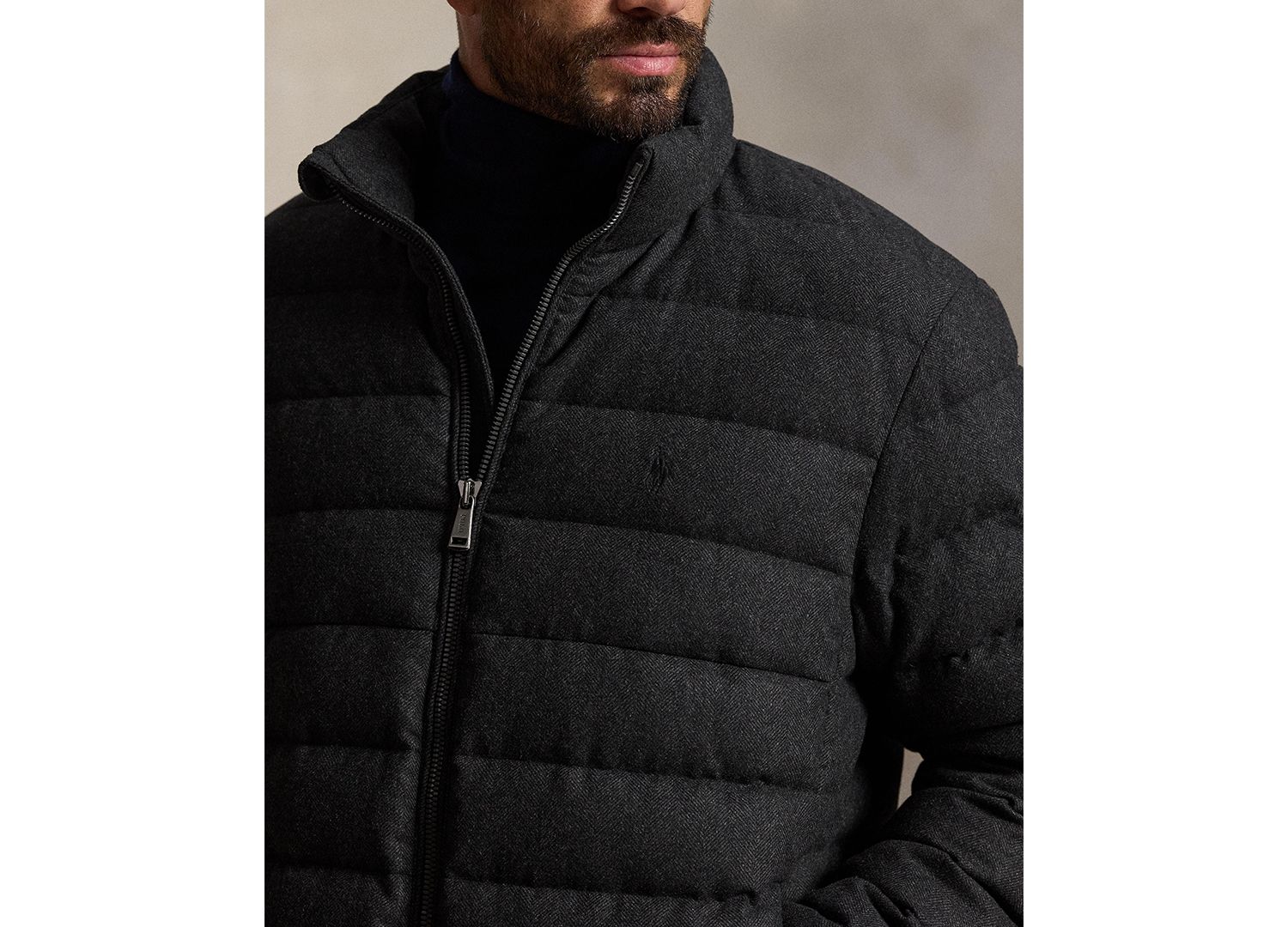 Men's Big & Tall Colden Down Quilted-Herringbone Regular-Fit Jacket
