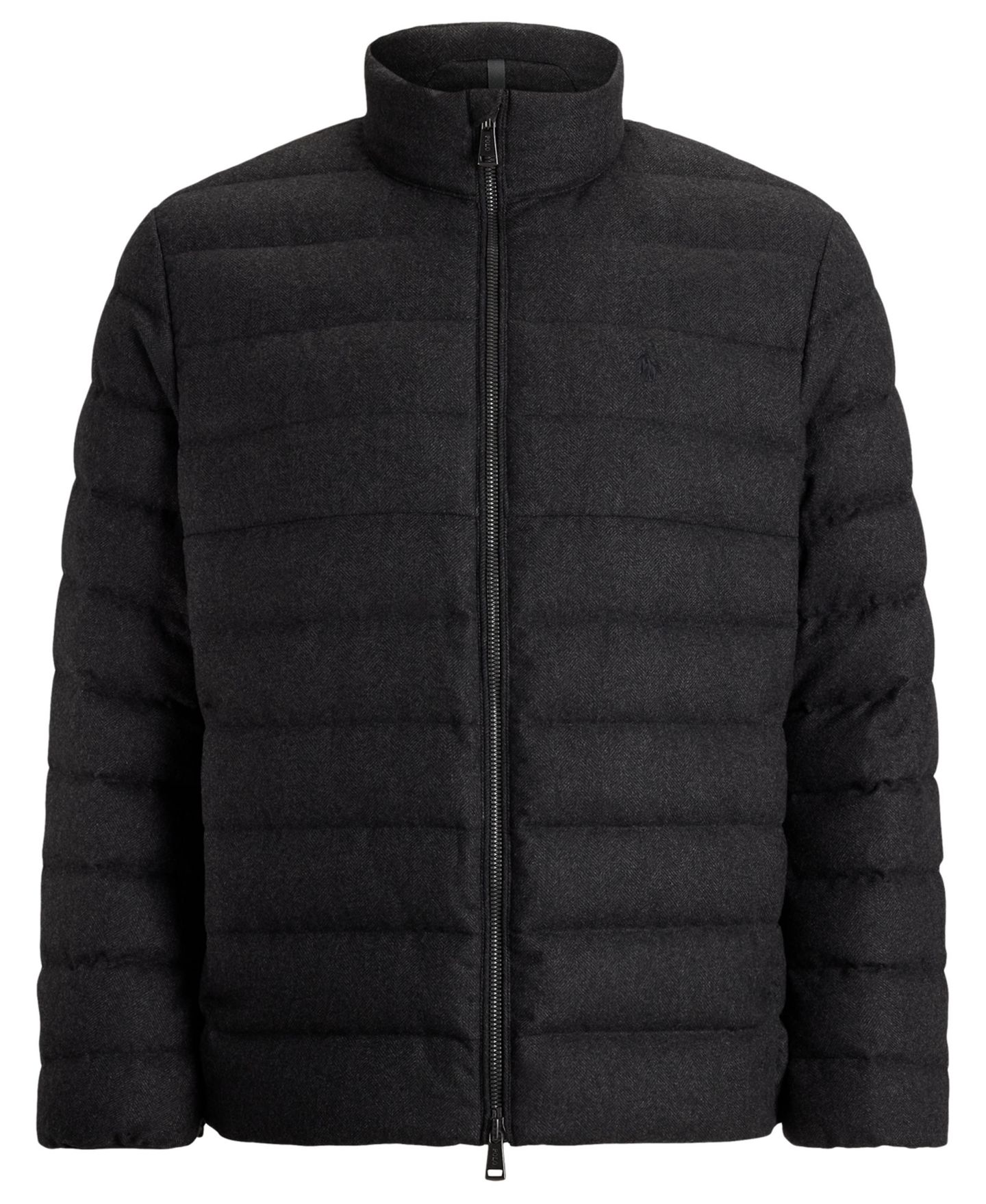 Мужская куртка Polo Ralph Lauren Big & Tall Colden Down Quilted-Herringbone Regular-Fit, цвет: Угольный — фото 6
