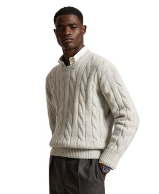 Men's Relaxed-Fit Cable-Knit Sweater