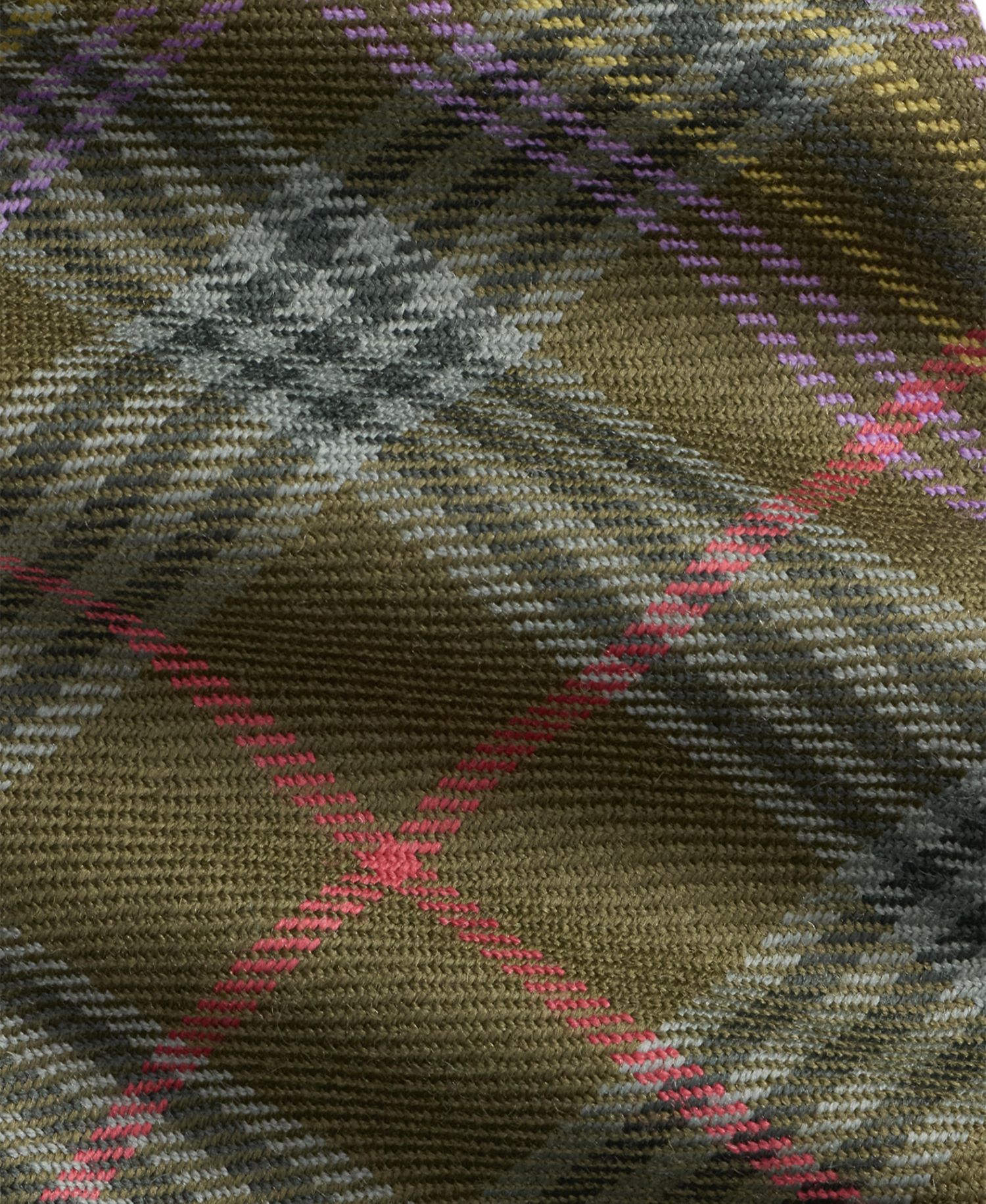 Men's Graduate Tartan Fringe Wool Tie