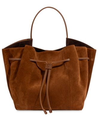 Kate Leather Magnetic-Snap Large Tote Handbag
