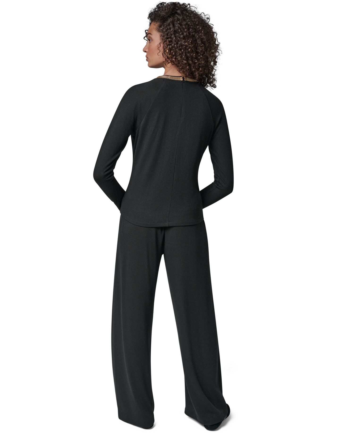 Women's Wide-Leg Flat Front Pull-On Pants