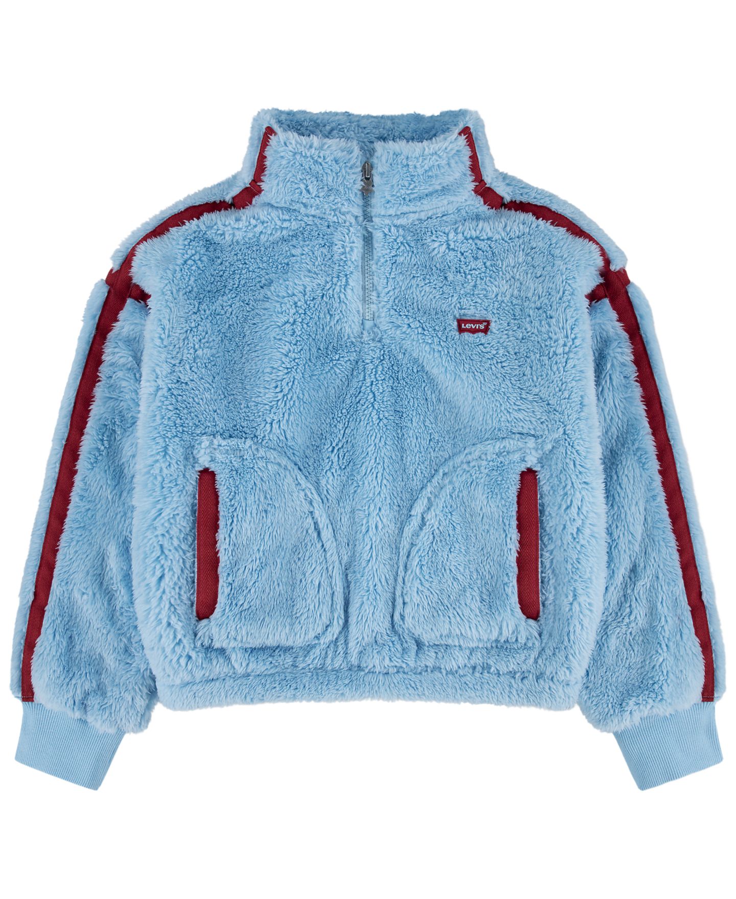 Свитер Levi's Sherpa Half-Zip Pullover для девочек, цвет: Angel Falls — фото 5