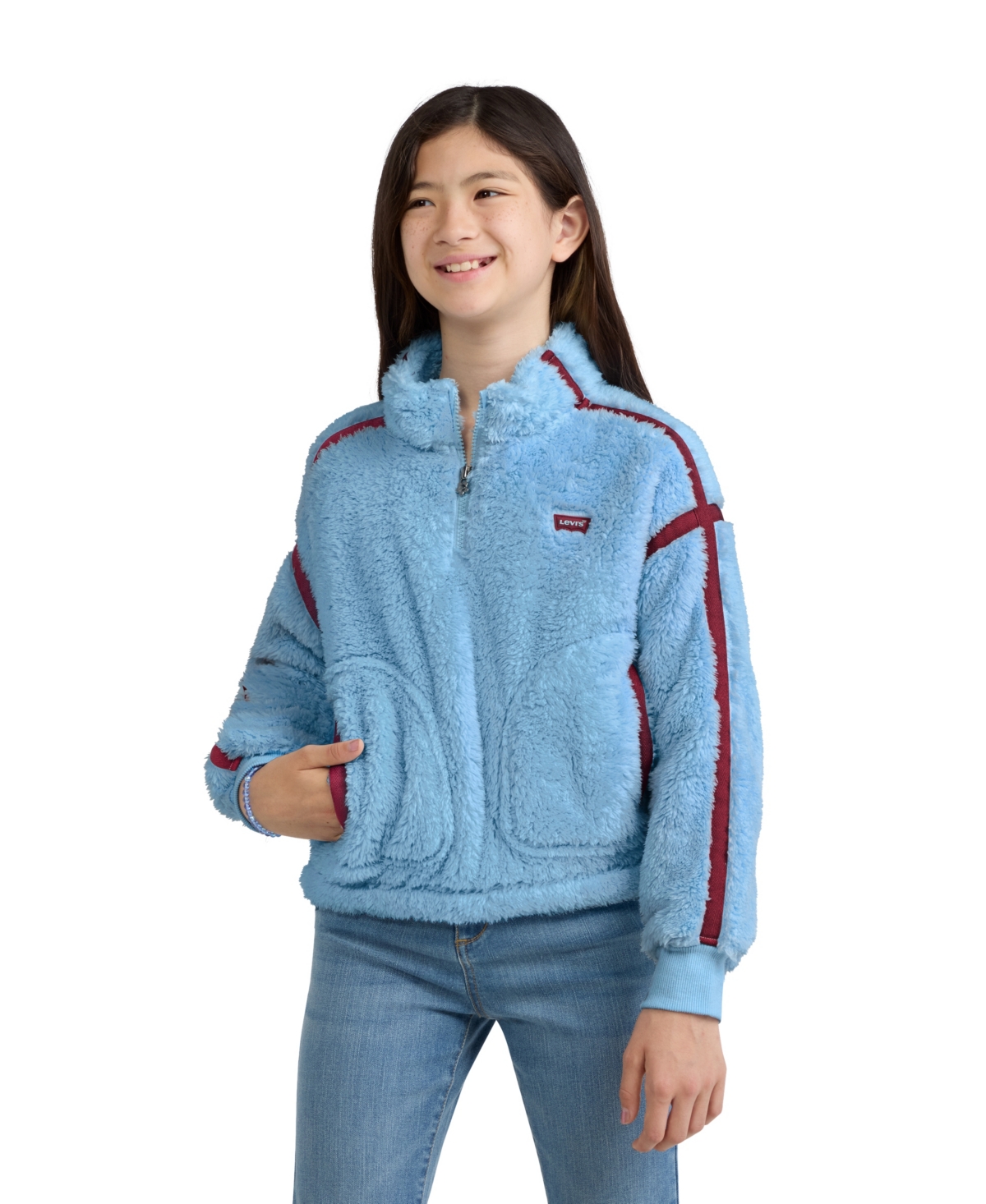 Levi's Girls' 4-16 Sherpa Half-Zip Pullover