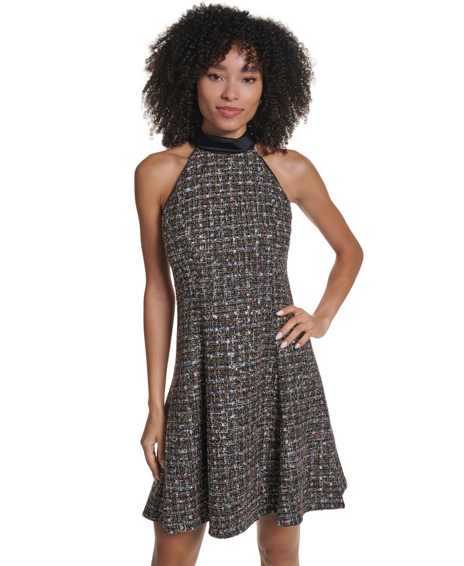 Women's Tweed Halter Dress