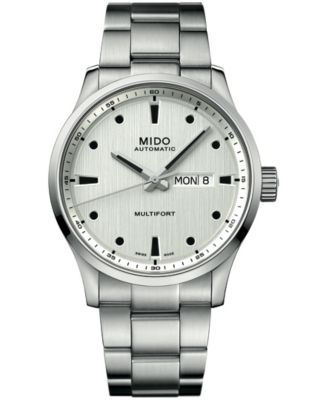 Men's Swiss Automatic Multifort Day-Date Stainless Steel Watch 42mm