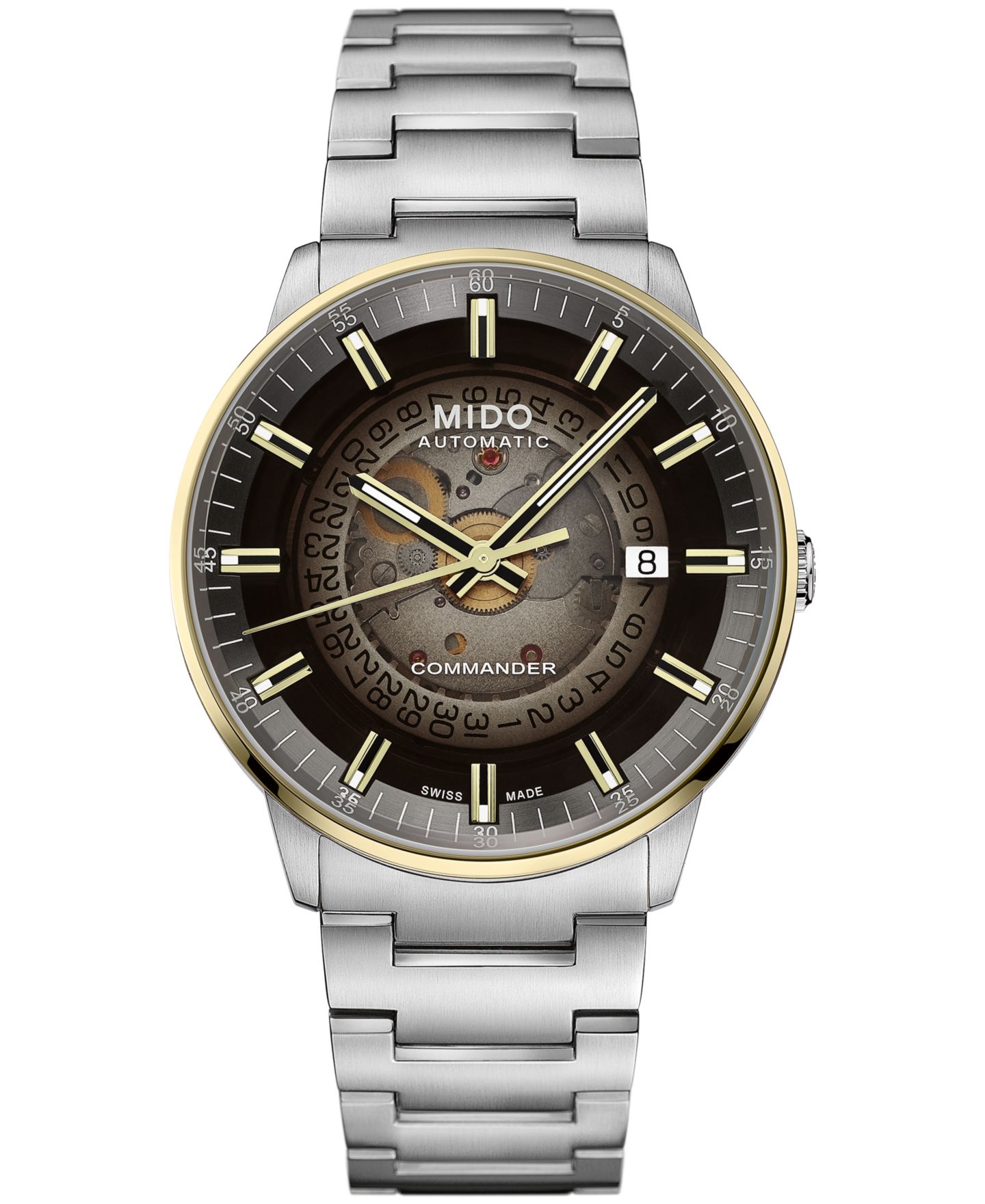 Мужские часы Mido Swiss Automatic Commander Silver Stainless Steel 40mm — фото 1