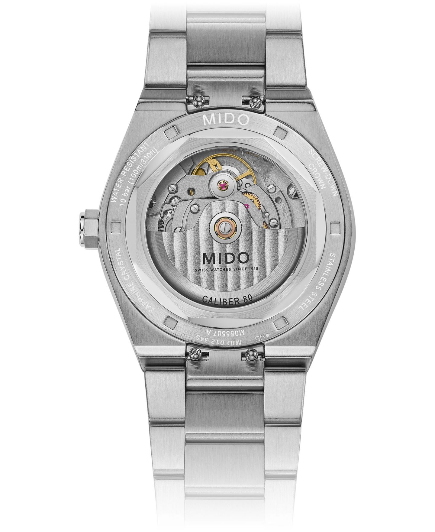 Мужские часы Mido Swiss Automatic Multifort 8 One Crown из нержавеющей стали, 40 мм — фото 2