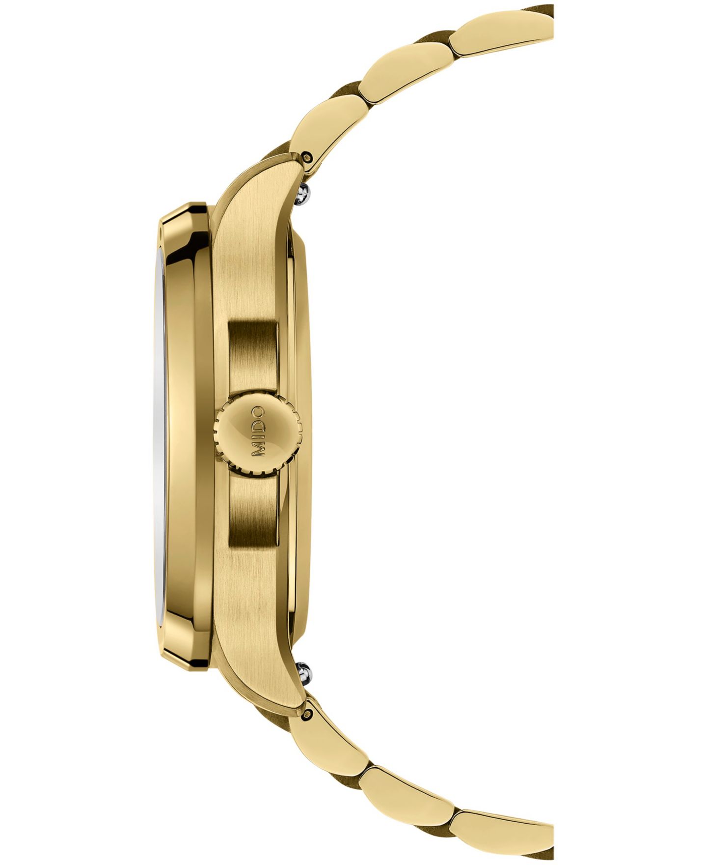 Мужские часы Mido Swiss Automatic TV Big Date Gold-Tone Stainless Steel Bracelet Watch 40mm — фото 3