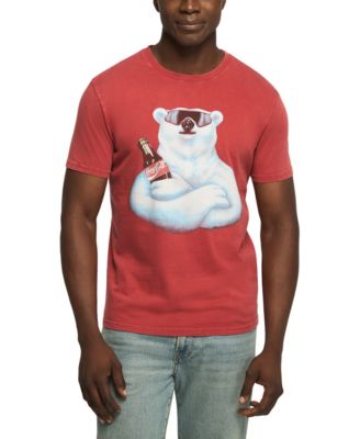 Men's Coke Polar Bear Print Crewneck T-Shirt