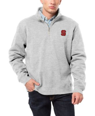 Men's Heather Gray NC State Wolfpack Essentials 2.0 Fleece Quarter-Zip Sweatshirt