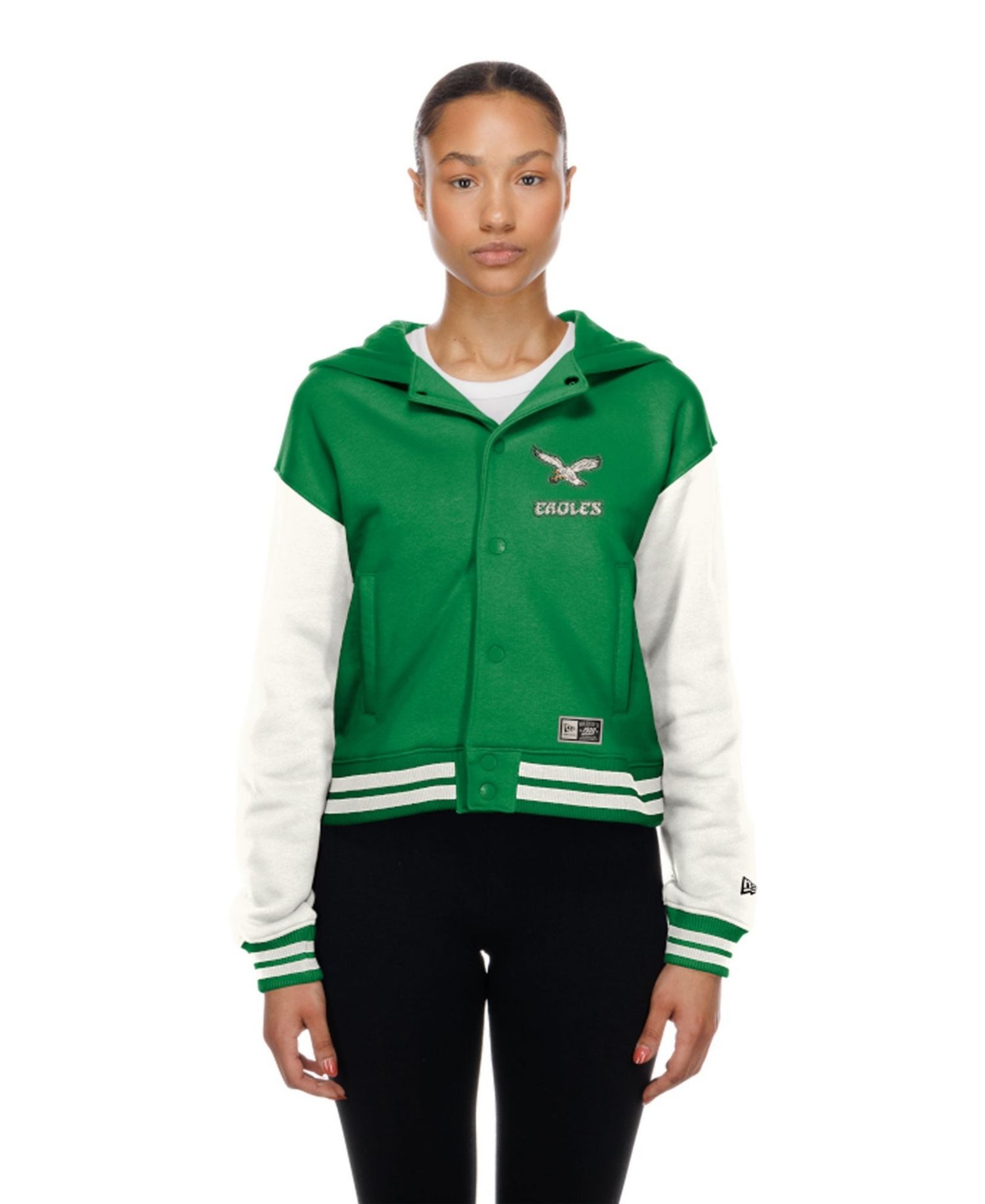 Women's Philadelphia Eagles Kelly Green Throwback Full-Snap Hooded Jacket