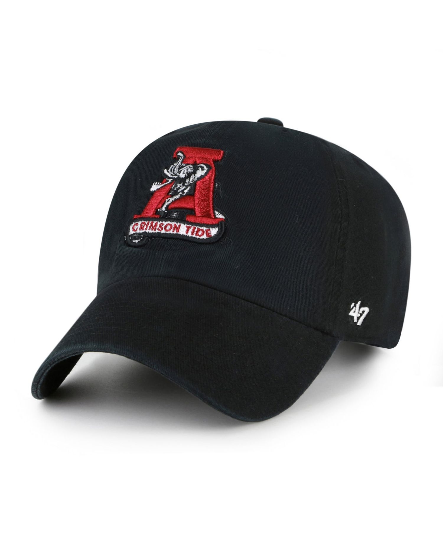 Men's '47 Black Alabama Crimson Tide Vault Clean Up Adjustable Hat