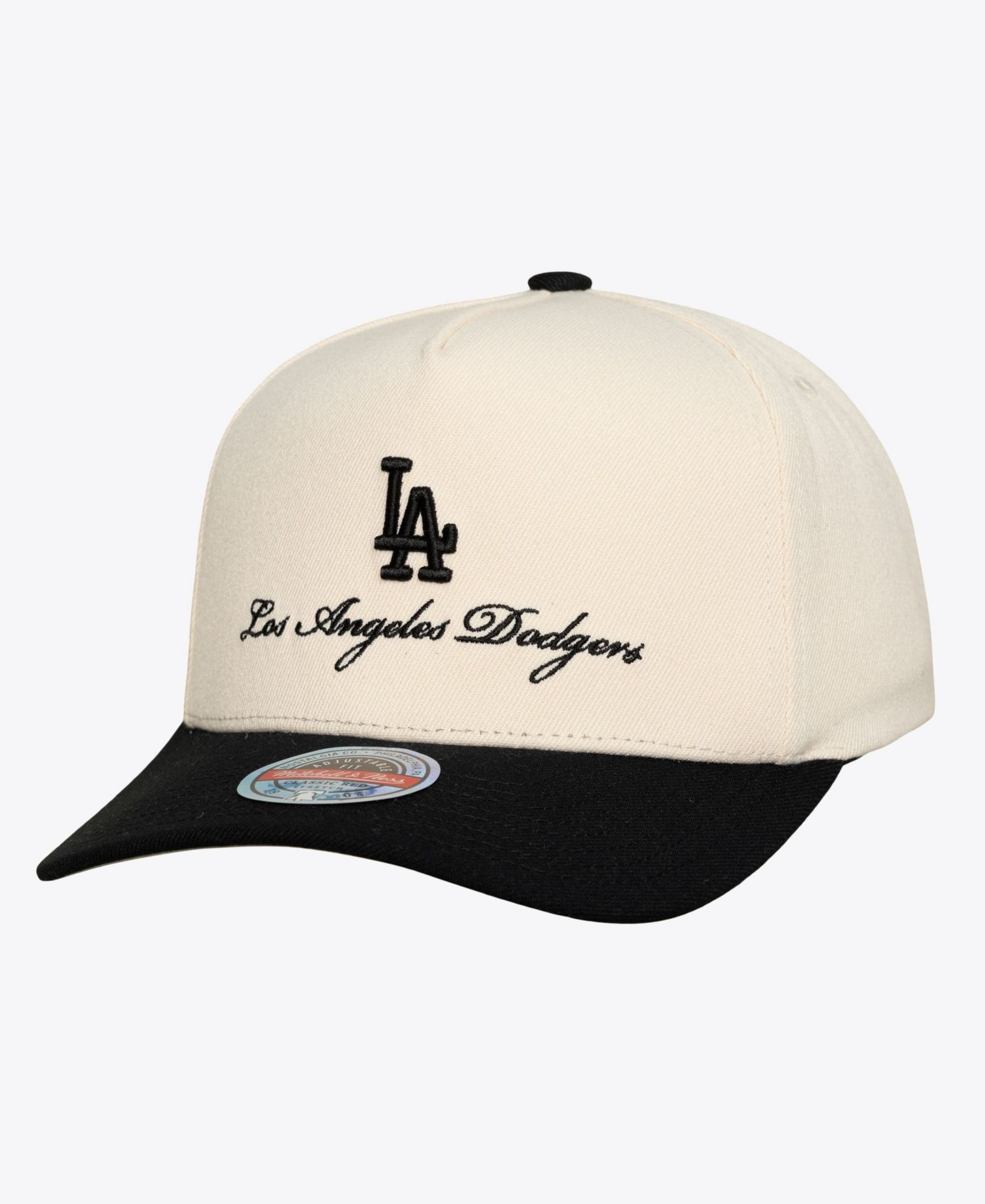 Men's Cream/Black Los Angeles Dodgers Flawless Stretch Snapback Hat