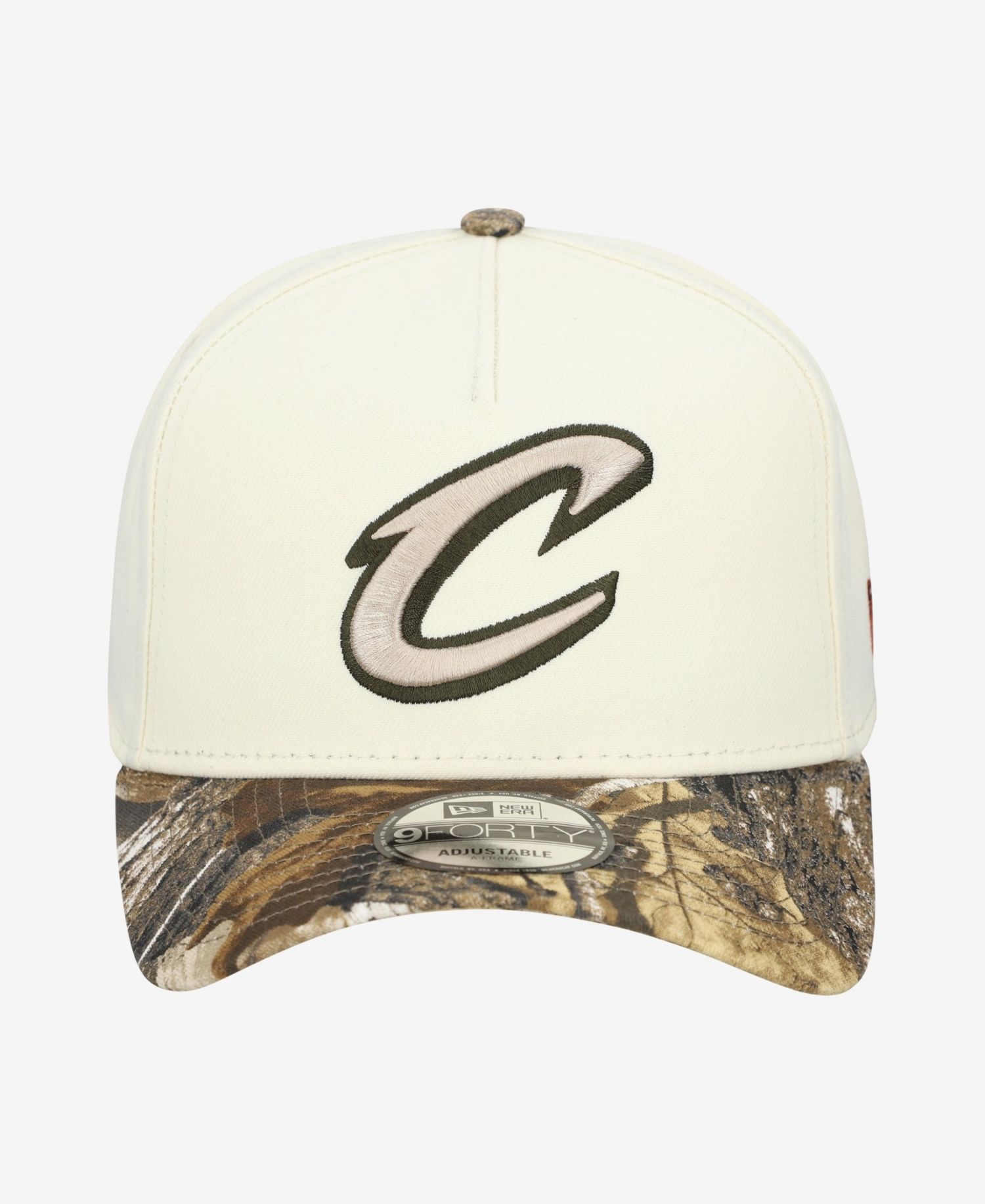 Men's Cream Cleveland Cavaliers Realtree Chrome Two-Tone 9FORTY A-Frame Adjustable Hat