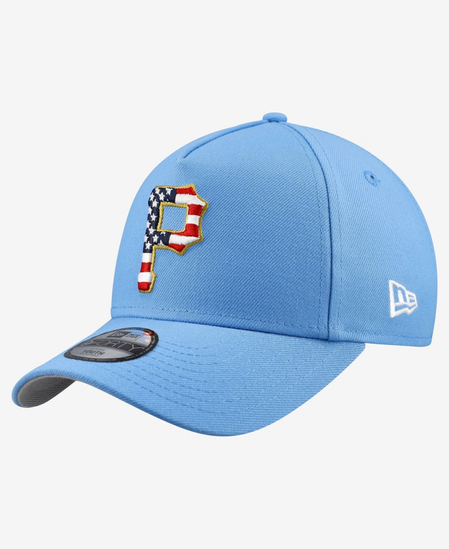 Big Boys and Girls Light Blue Pittsburgh Pirates Celebrate America's 250th 9FORTY A-Frame Adjustable Hat