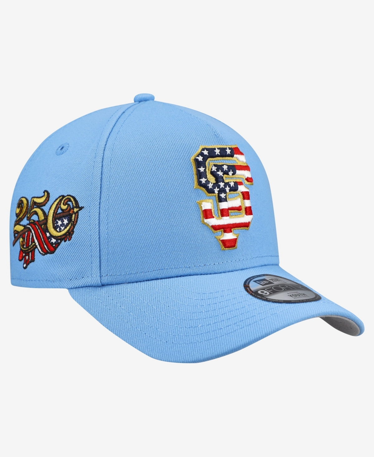 New Era Kids' Big Boys And Girls San Francisco Giants 9forty A-frame Adjustable Baseball Cap In Light Blue