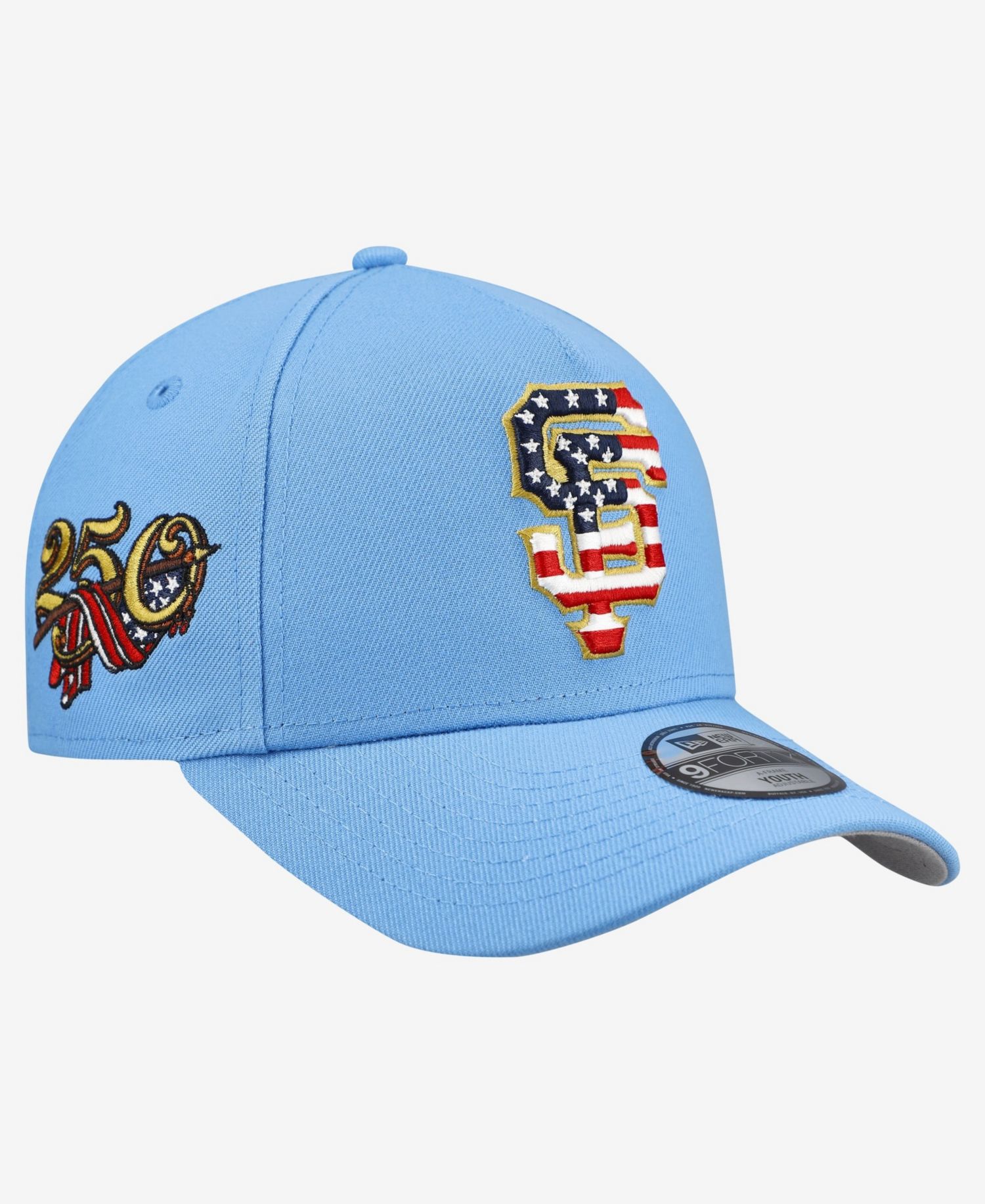Big Boys and Girls Light Blue San Francisco Giants Celebrate America's 250th 9FORTY A-Frame Adjustable Hat