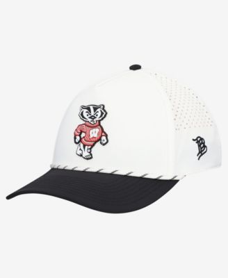 Men's  White/Black Wisconsin Badgers Classic Adjustable Rope Hat