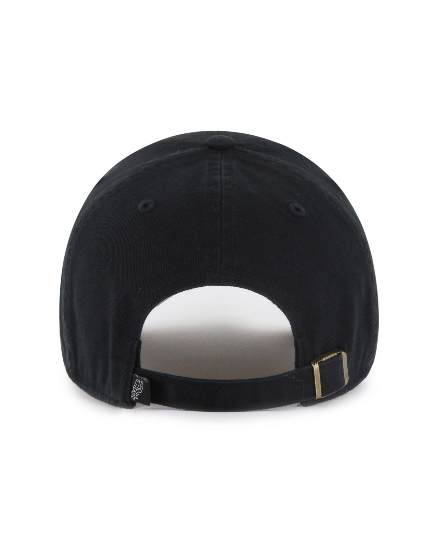 Men's '47 Black San Antonio Spurs Primary Logo Clean Up Adjustable Hat