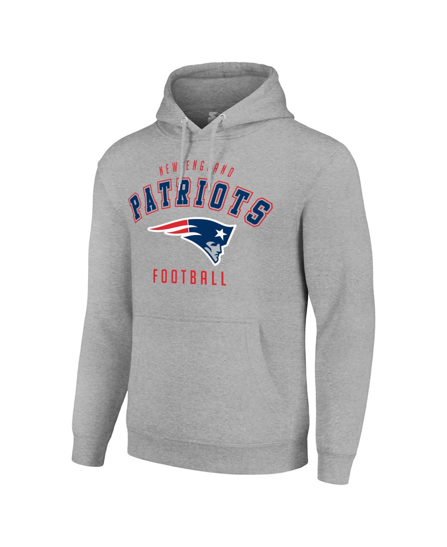 Men's and Women's Heather Gray New England Patriots Logo Pullover Hoodie