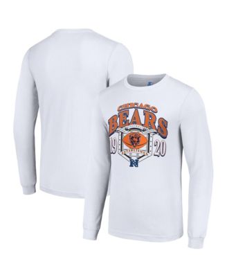 Men's White Chicago Bears Retro Long Sleeve Graphic T-Shirt