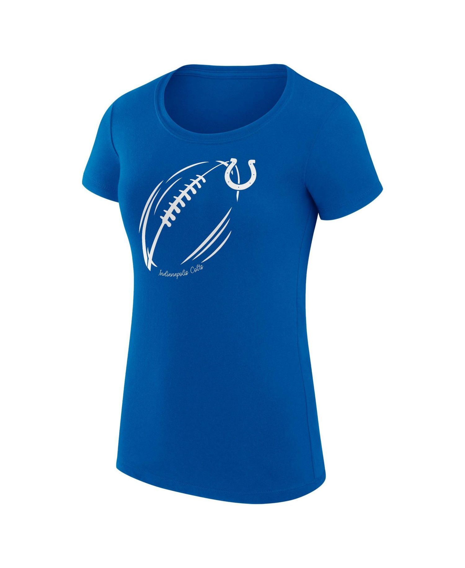 Women's Royal Indianapolis Colts Super-Slim Fit Lightweight Subtle Football T-Shirt