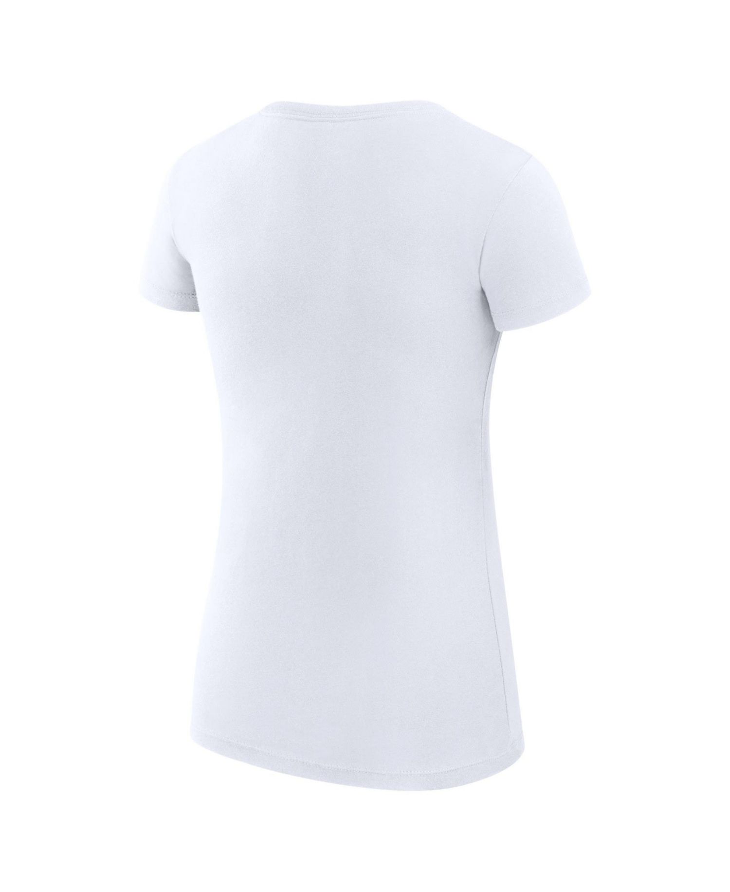 Women's White Denver Broncos Super-Slim Fit Lightweight Subtle Football T-Shirt
