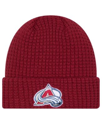 Men's Burgundy Colorado Avalanche Waffle Cuffed Knit Hat