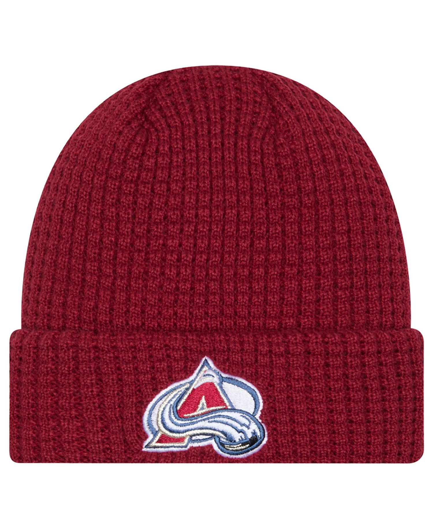 Men's Burgundy Colorado Avalanche Waffle Cuffed Knit Hat