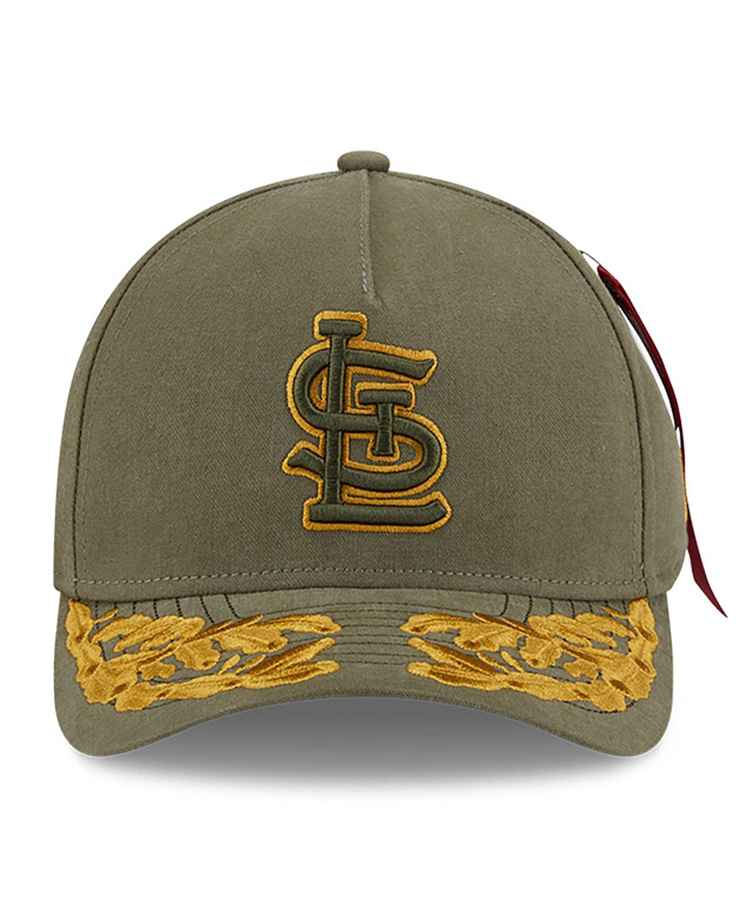 Men's Olive St. Louis Cardinals A-Frame 9FORTY Adjustable Hat