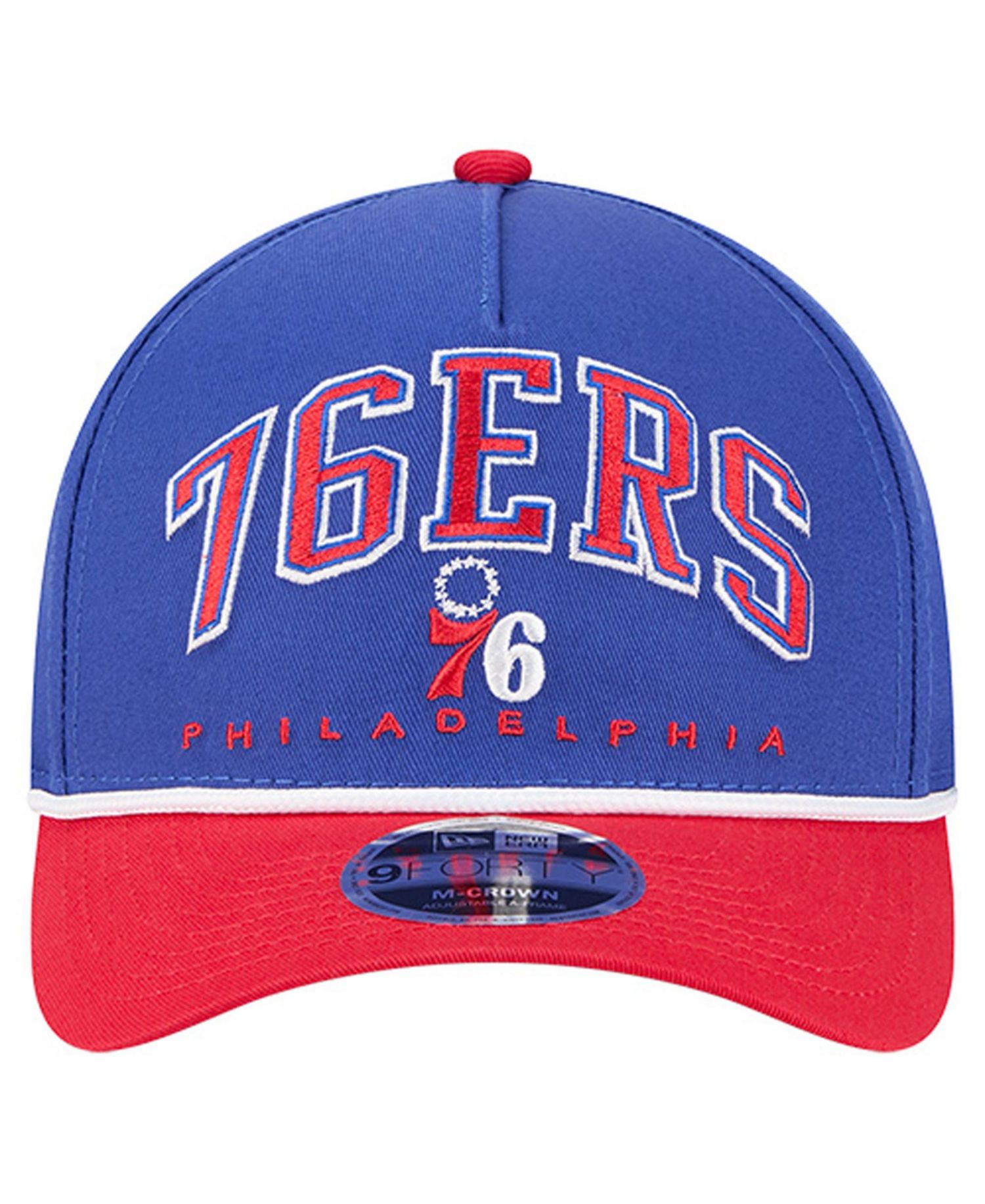 Men's Royal Philadelphia 76ers Bold Arch COOLERA 9FORTY A-Frame M-Crown Adjustable Hat