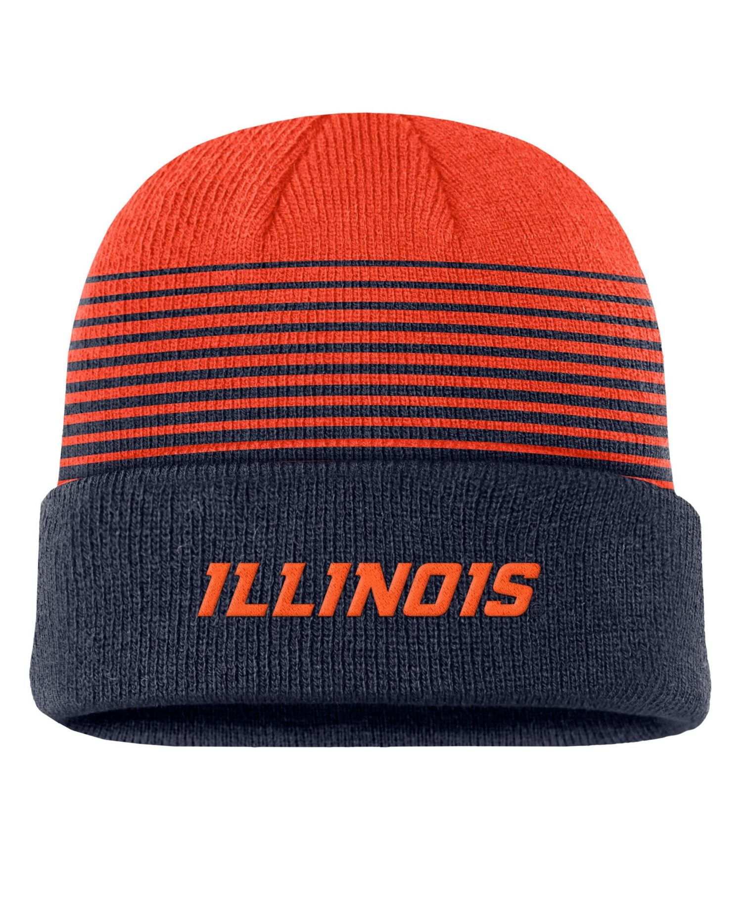 Men's Navy/Orange Illinois Fighting Illini 2026 On-Field Gradient Terra Cuffed Knit Hat