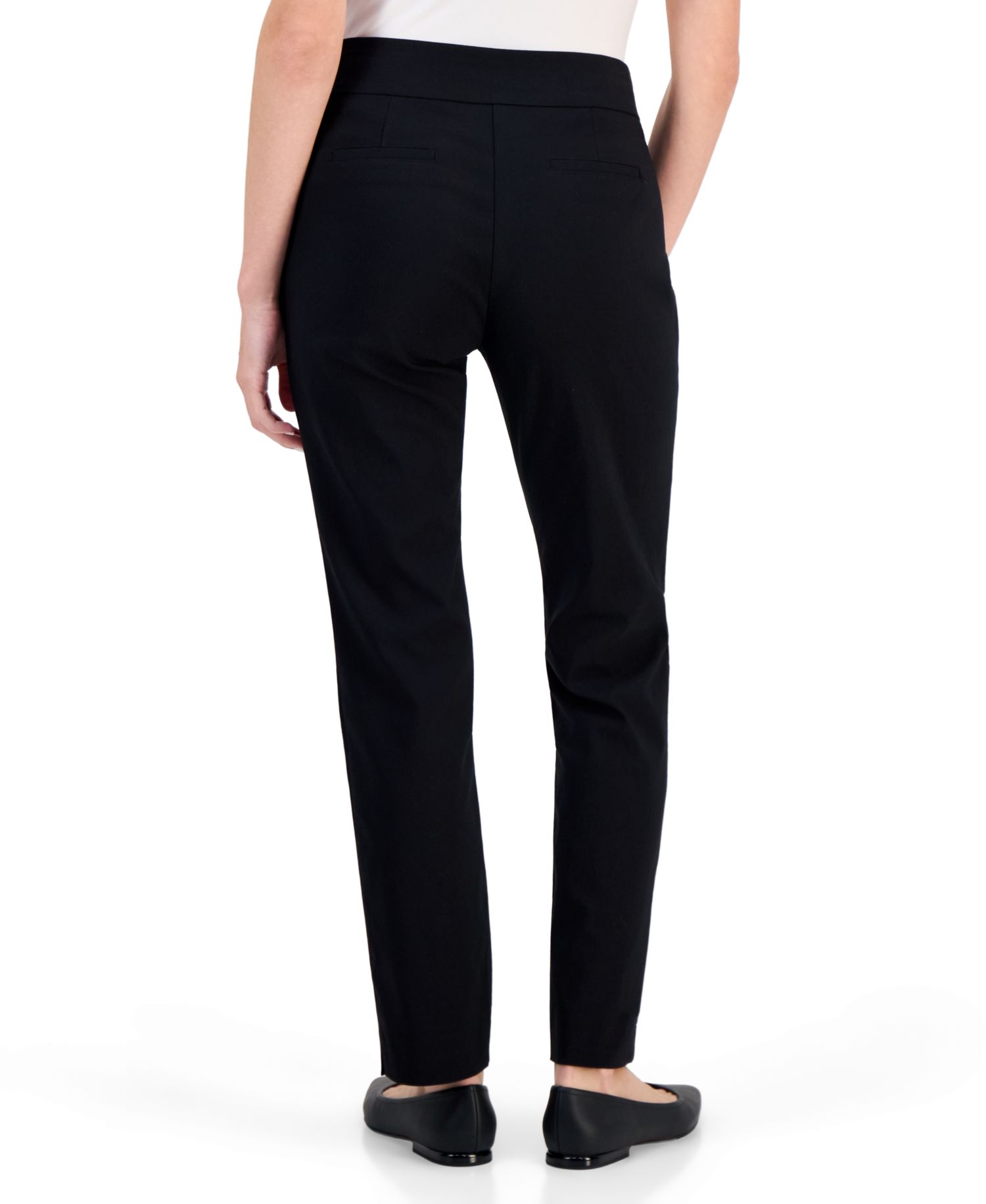 Petite Tummy-Control Cambridge Stretch Slim-Leg Pants