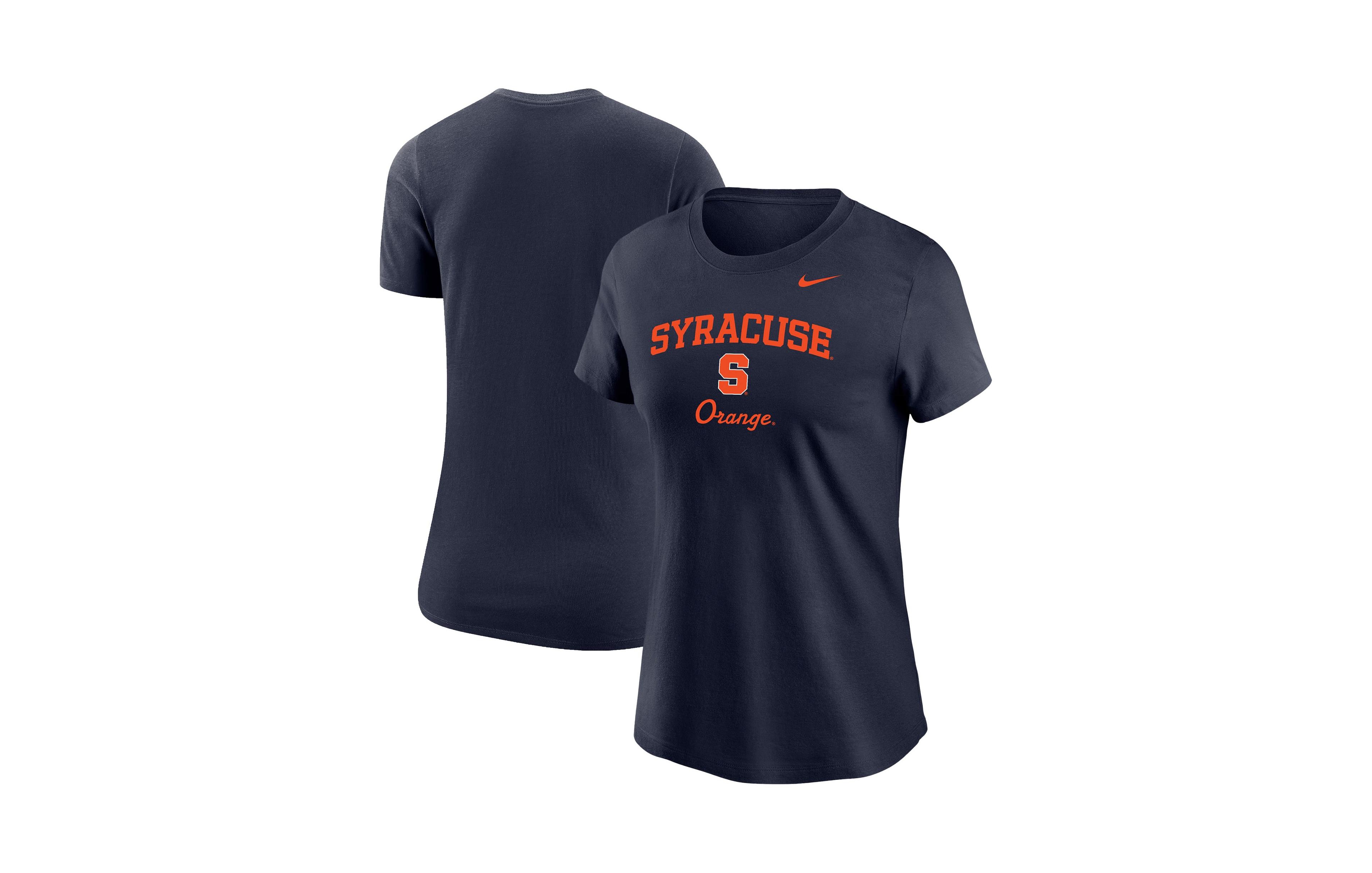Nike Women's Syracuse Orange Primary Screen-Printed Combed-Cotton T-Shirt