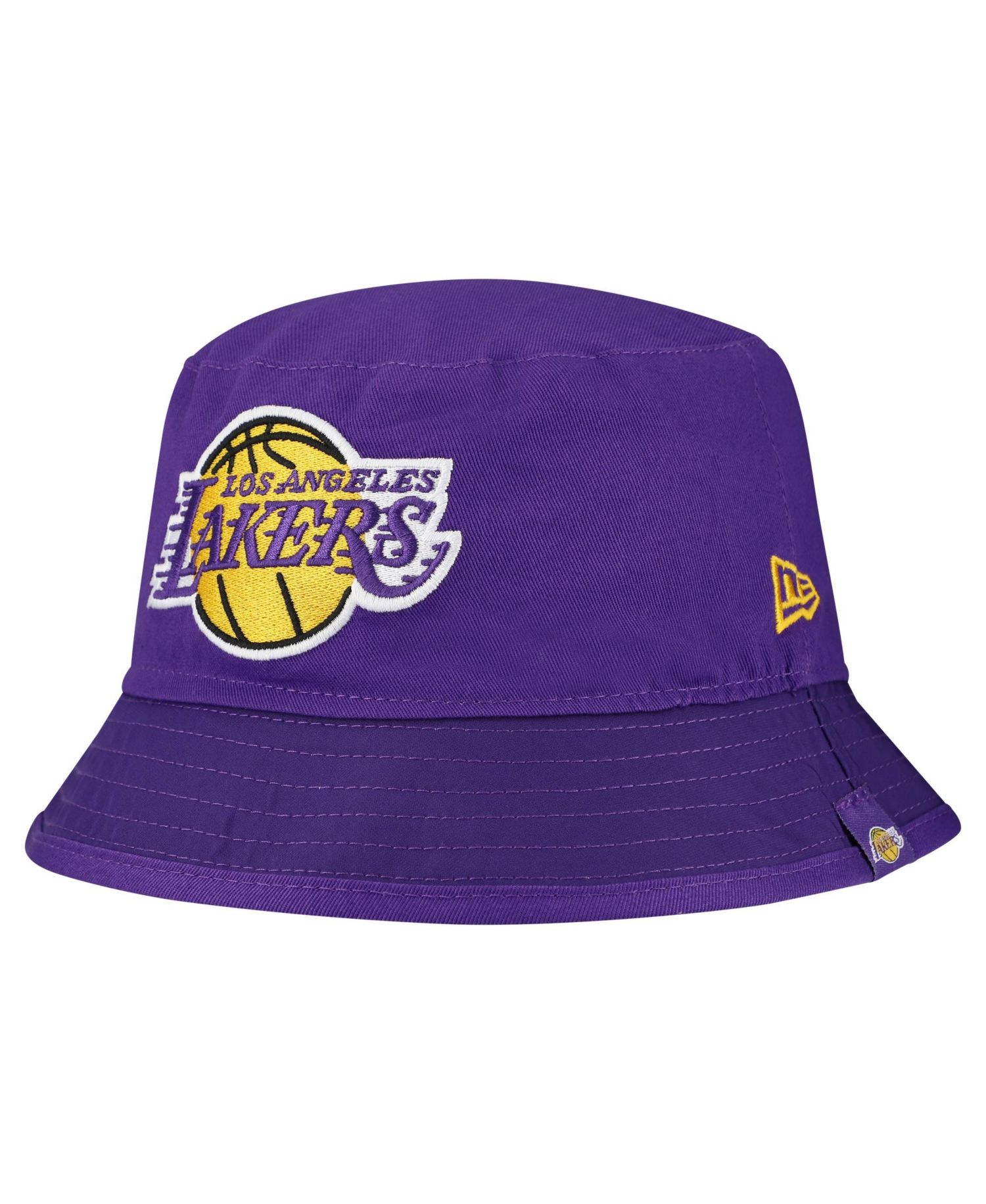 Men's White Los Angeles Lakers Team Cheer Reversible Bucket Hat