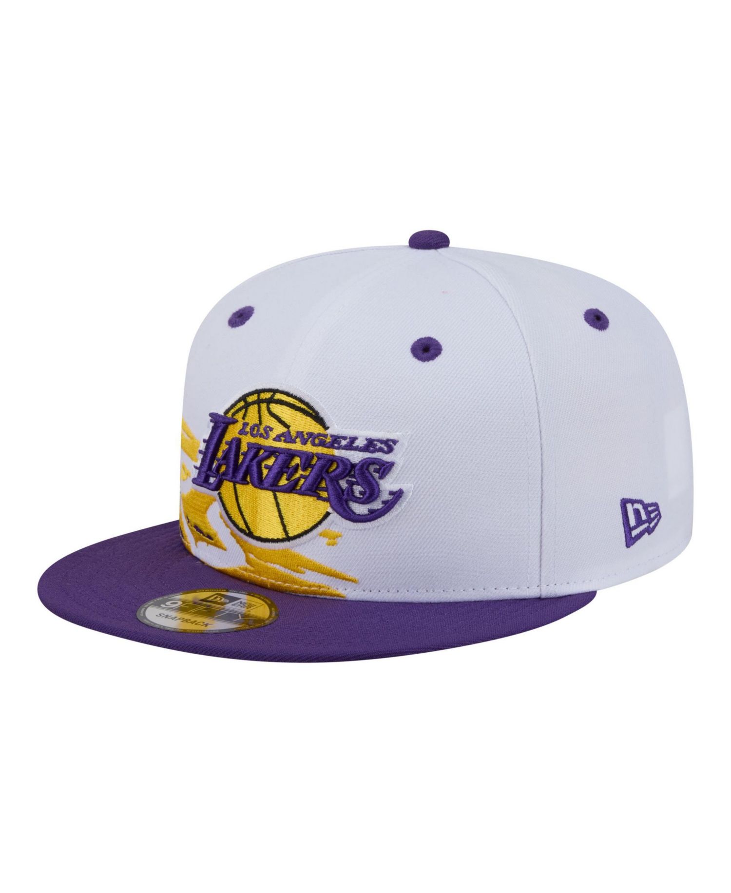 White/Purple Los Angeles Lakers Swept 9FIFTY Snapback Hat