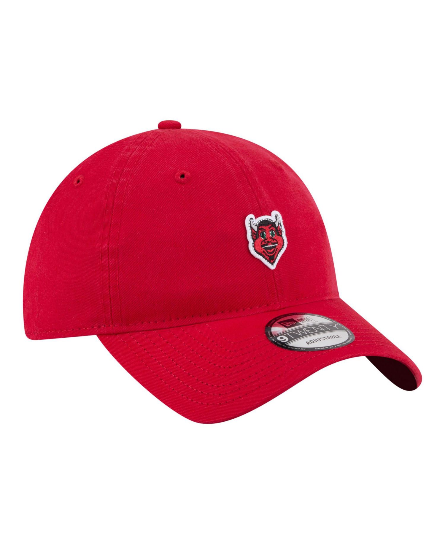 Men's and Women's Red New Jersey Devils Mascot Patch 9TWENTY Adjustable Hat