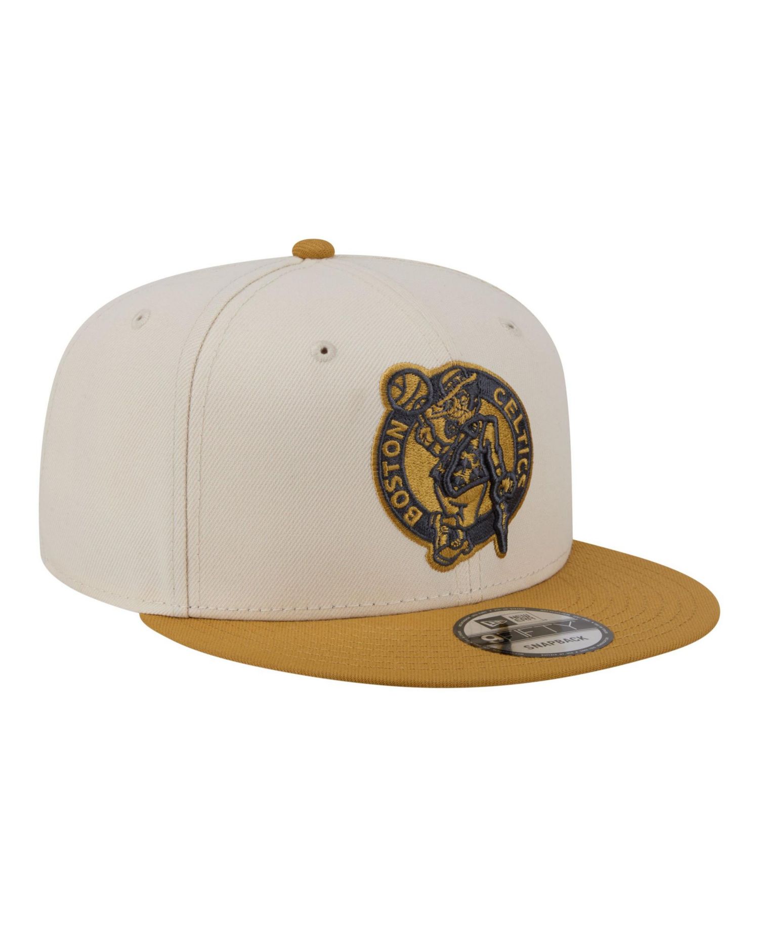 Men's Cream/Tan Boston Celtics Two-Tone Color Pack 9FIFTY Snapback Hat