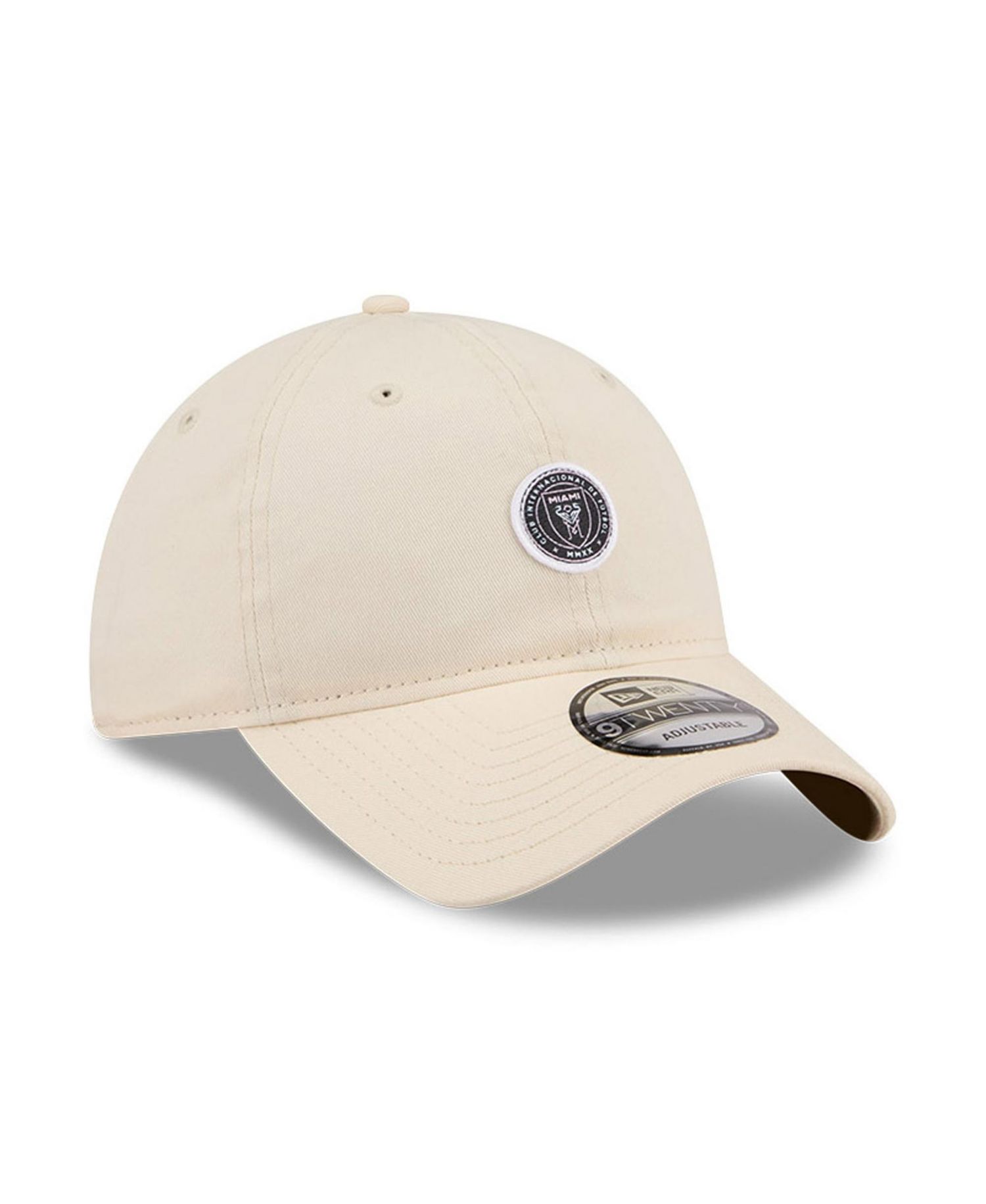 Men's Beige Inter Miami CF Micro Team Logo 9TWENTY Adjustable Hat