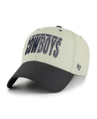 Men's '47 Gray/Black Dallas Cowboys Half Block Text MVP Adjustable Hat