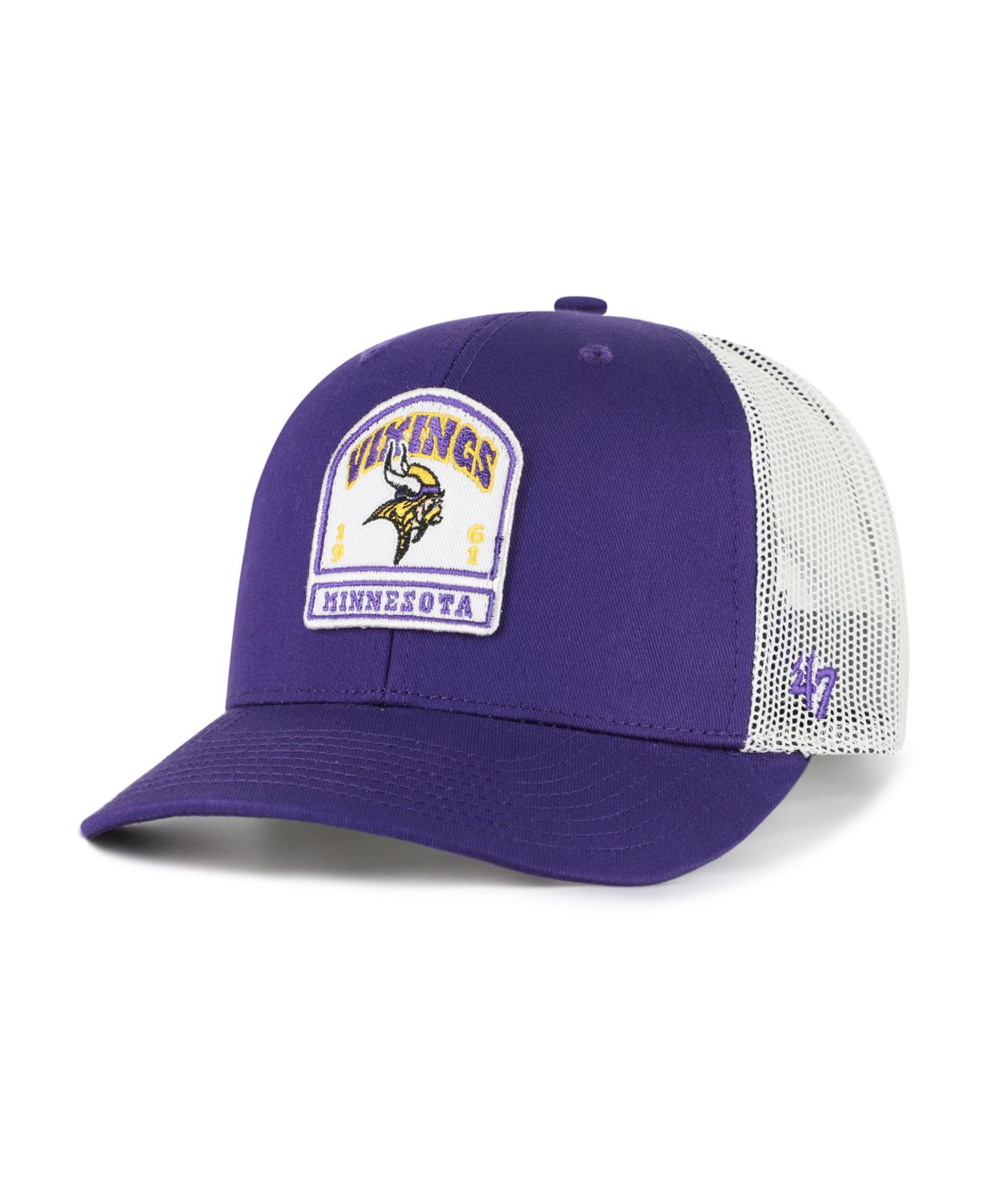 Men's '47 Purple Minnesota Vikings Headstone Trucker Adjustable Hat