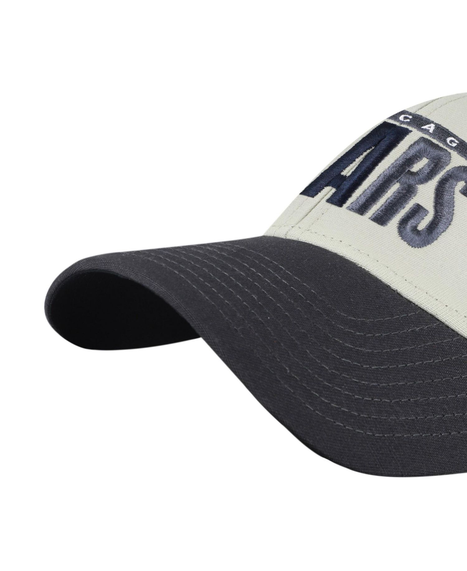 Men's '47 Gray/Black Chicago Bears Half Block Text MVP Adjustable Hat